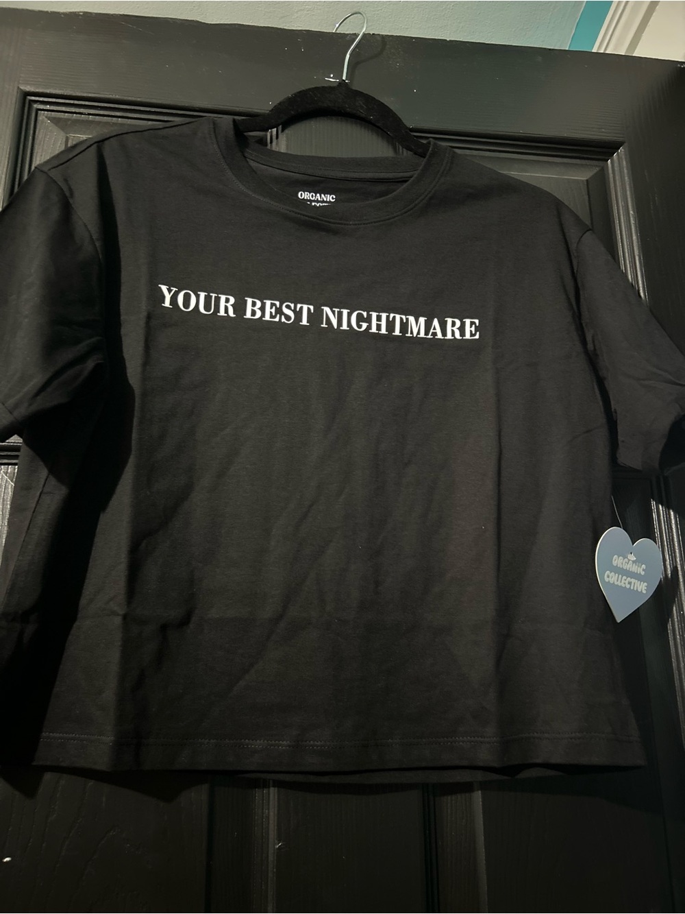Black Crop Tee - "Your Best Nightmare"